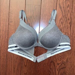 Tommy Hilfiger Lace Trim Push Up Bra